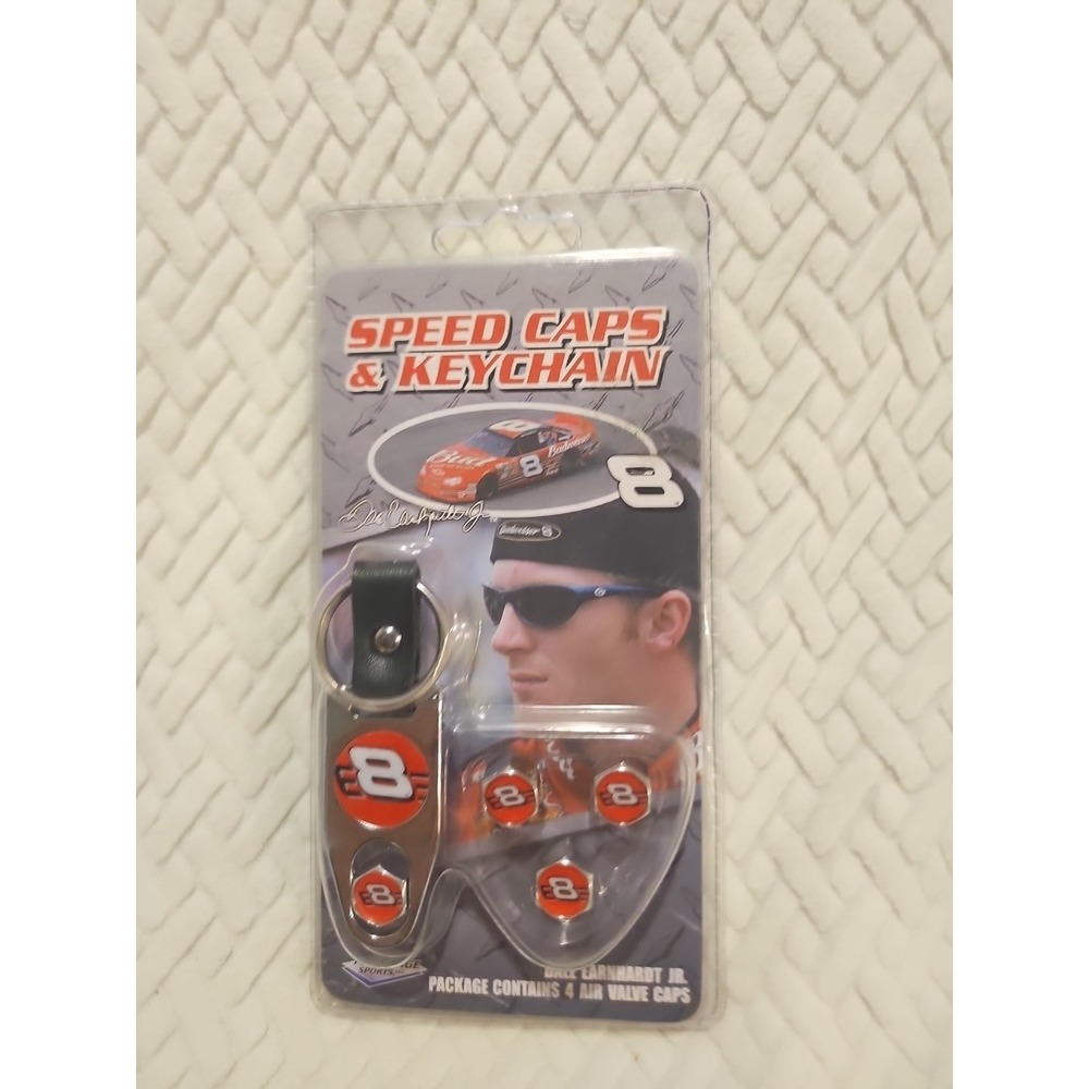 Dale Earnhardt Jr. Speed‎ Air Valve Vaps and Keychain #8 Black Red White